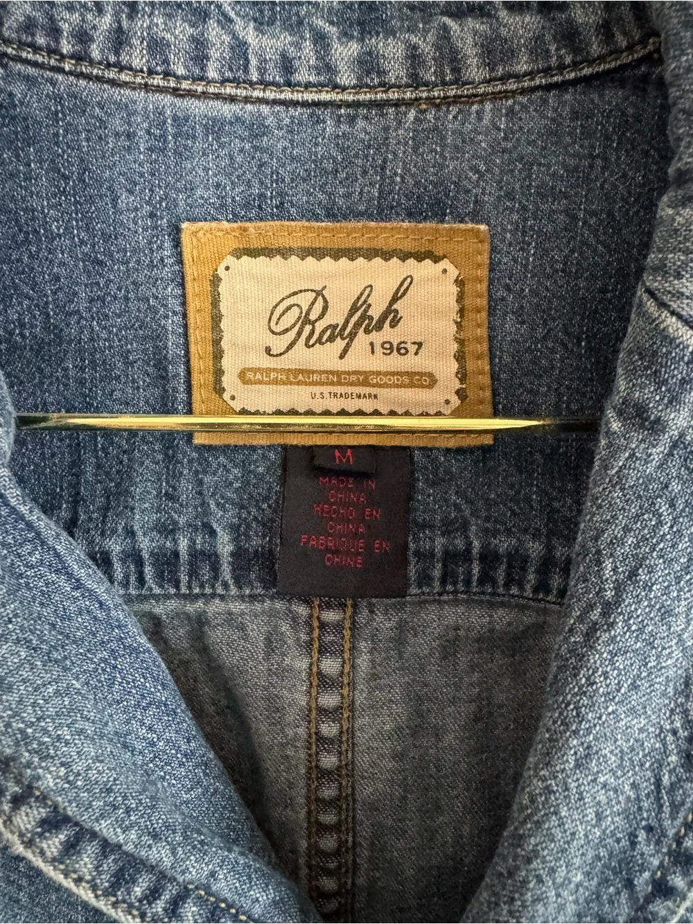 Ralph 1967 Denim Blazer Jacket Fitted Western Y2K Button Front Medium - Picture 3 of 8